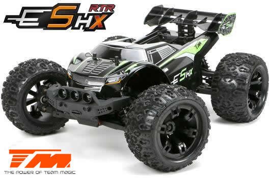 TM 1/10 Racing Monster Elektrisch - 4WD - RTR - Brushless - Wasserdicht - Team Magic E5 HX - Schwarz